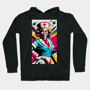 Colorful nurse pop art Hoodie